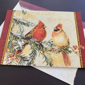 St Labre Indian School Northern Cardinals Holiday Merry‎ Christmas Greeting Card